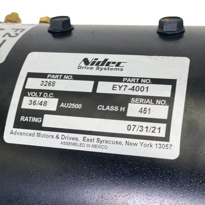 EY7-4001 Genuine Nidec Golf Cart Electric Motor 36V