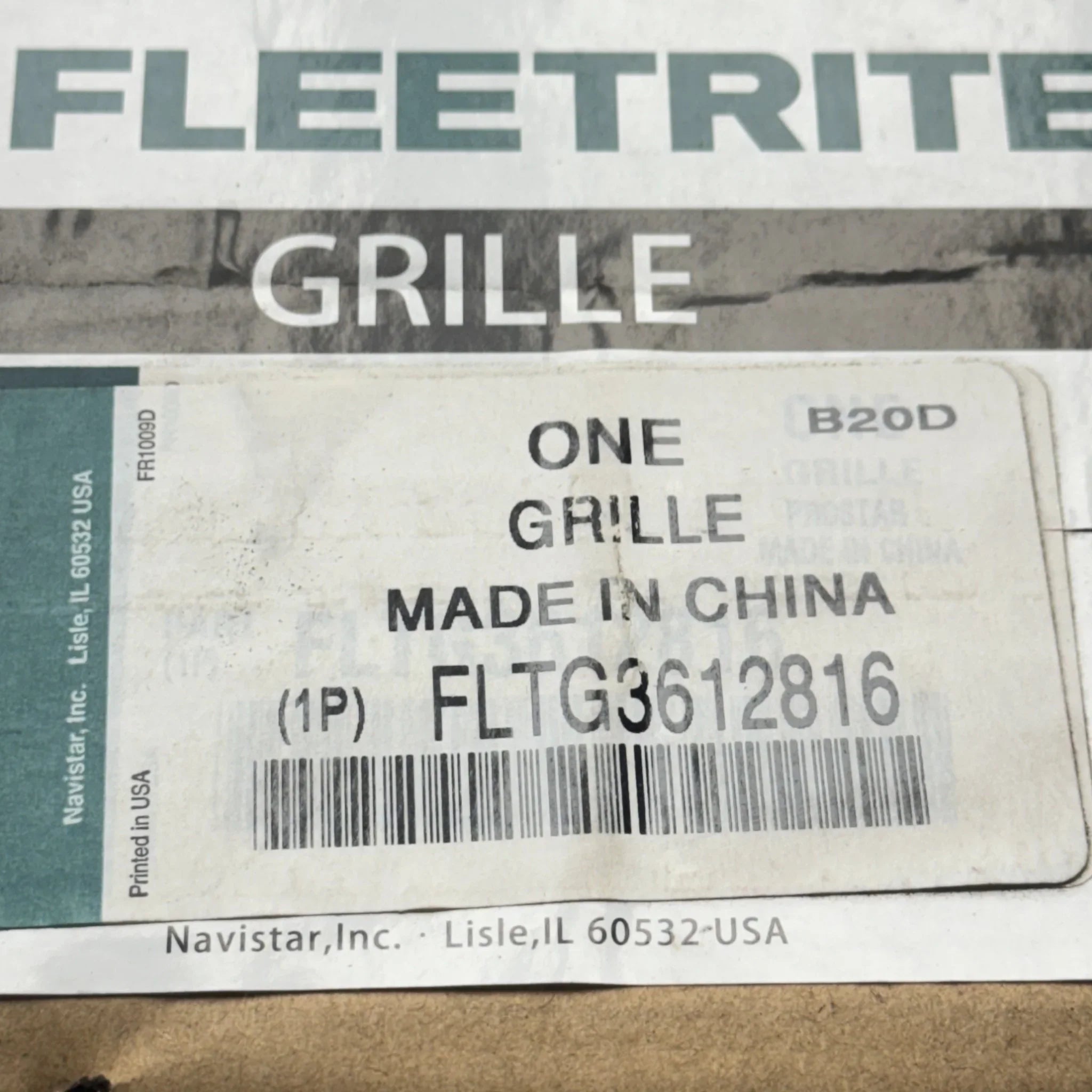 3612816C94 Genuine Fleetrite Grille