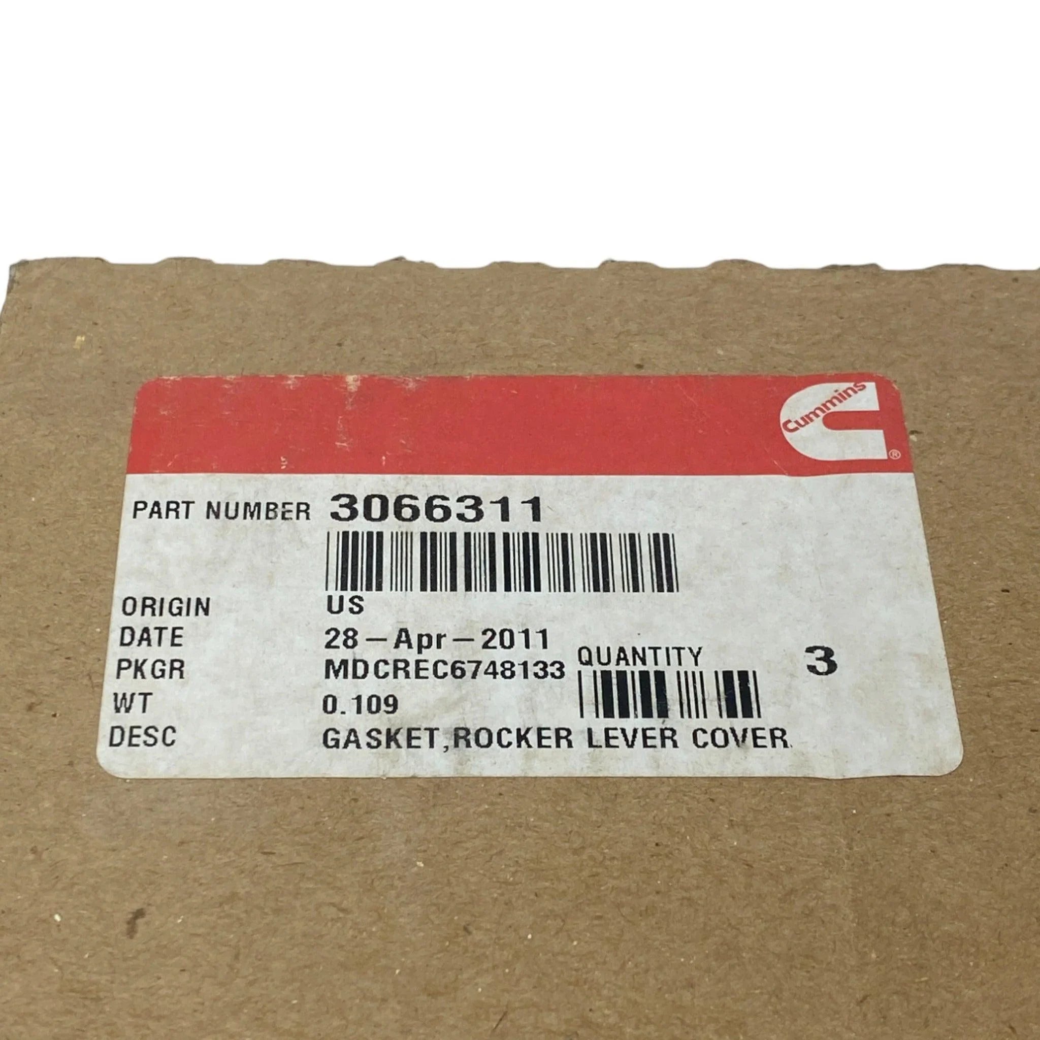 FP3066311 Genuine Cummins Rocker Lever Cover Gasket