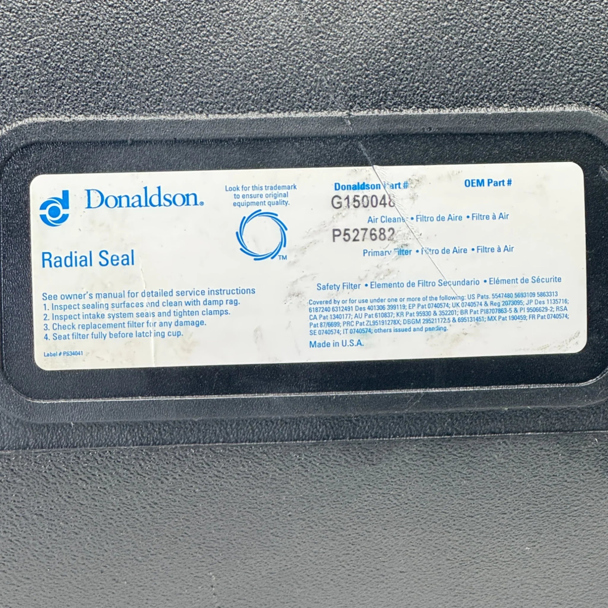 G150048 Genuine Donaldson Air Filter Assembly