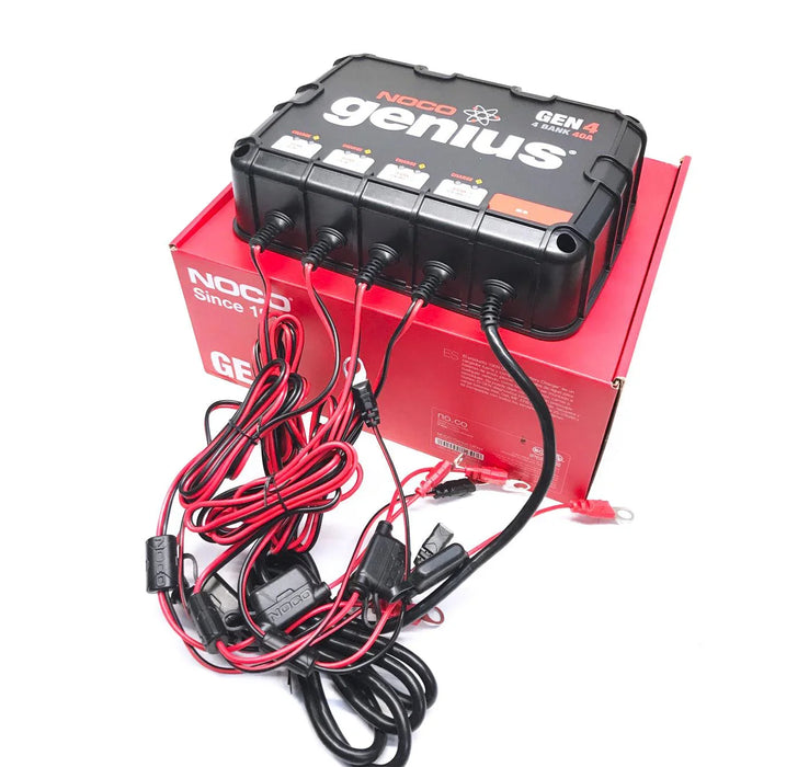 Gen4 Noco 4 Bank Genius Boost On Board Battery Charger 40 Amp 12V New