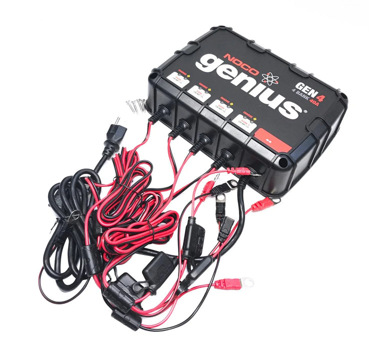 Gen4 Noco 4 Bank Genius Boost On Board Battery Charger 40 Amp 12V New