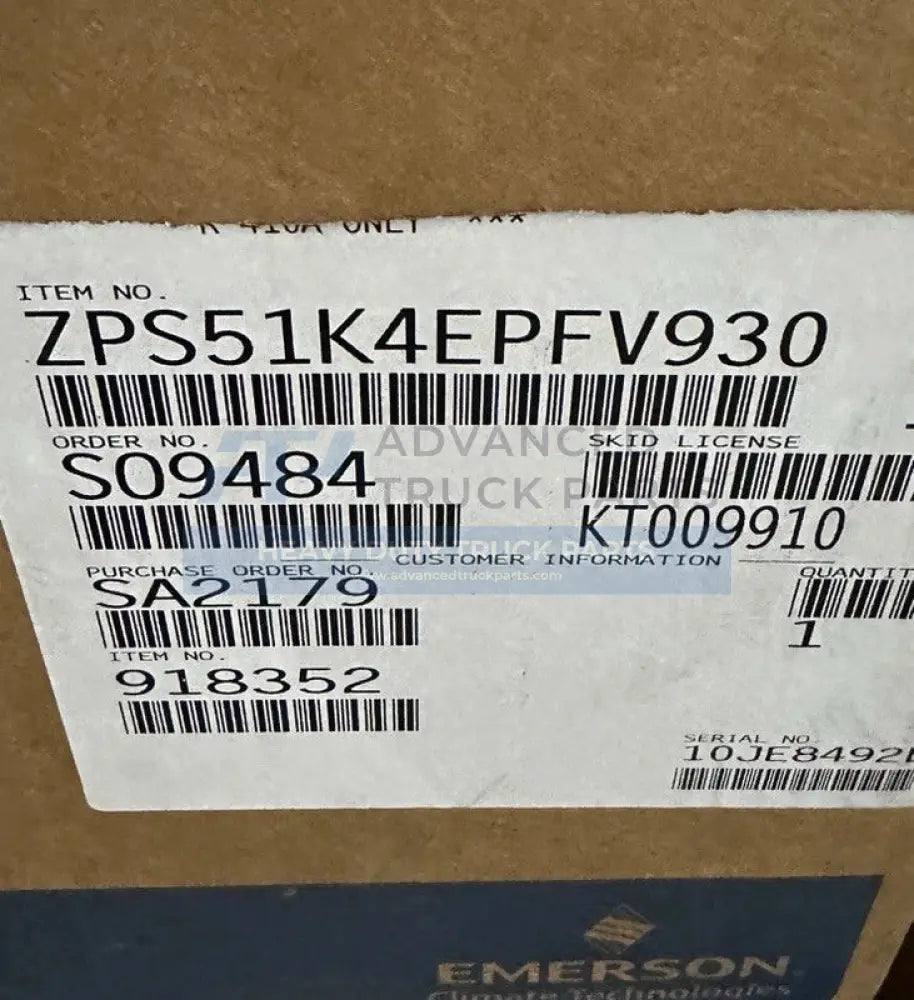 Genuine Copeland Scroll Compressor - REFRIGERATION COMPRESSOR