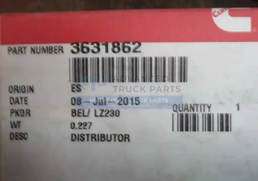 3631862 Genuine Cummins Air Control Valve