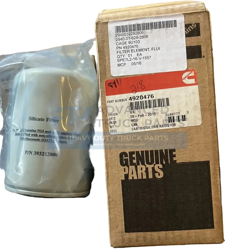 Genuine Cummins Silicate Filter Part - Filters