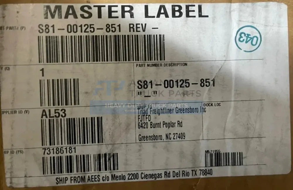 S8100125851 Genuine Freightliner Wiring Harness