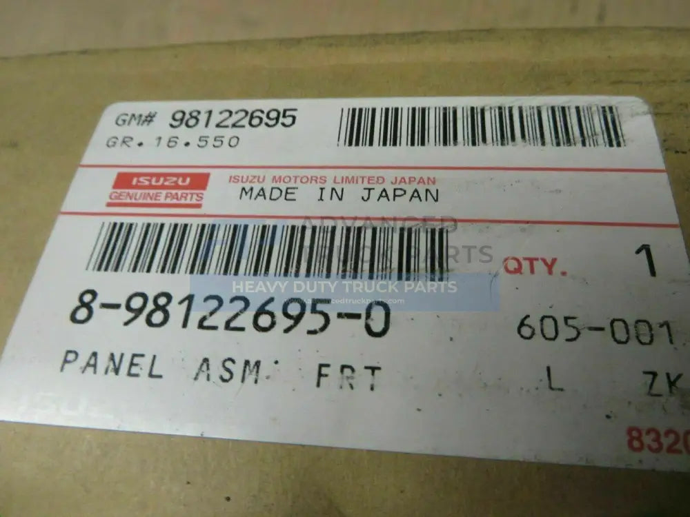 8-98122695-0 Genuine Isuzu Front Panel For Isuzu