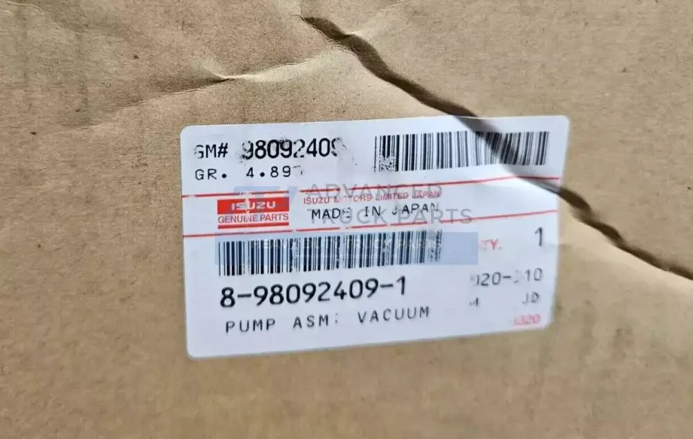98092409 Genuine Isuzu Water Pump Assembly