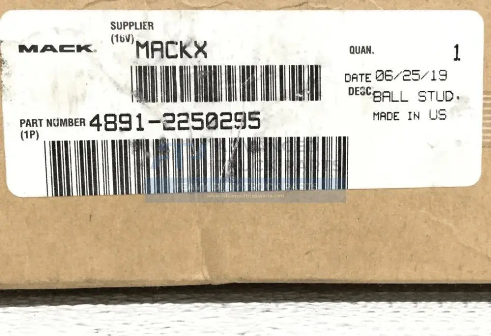 4891-2250295 Genuine Mack Ball Stud Kingpin - Truck To Trailer
