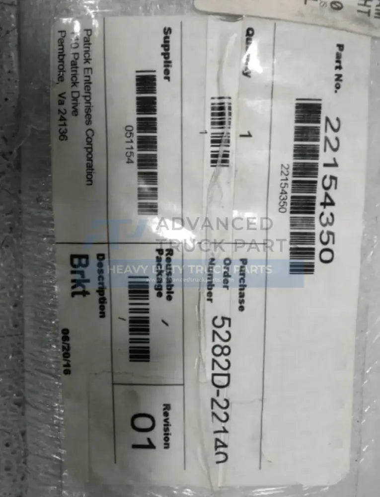 22154350 Genuine Mack Bracket - Truck To Trailer