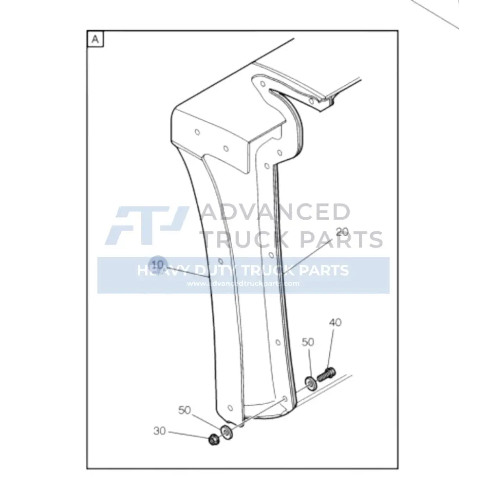 8080560 Genuine Mack Chassis Fairing - Truck To Trailer