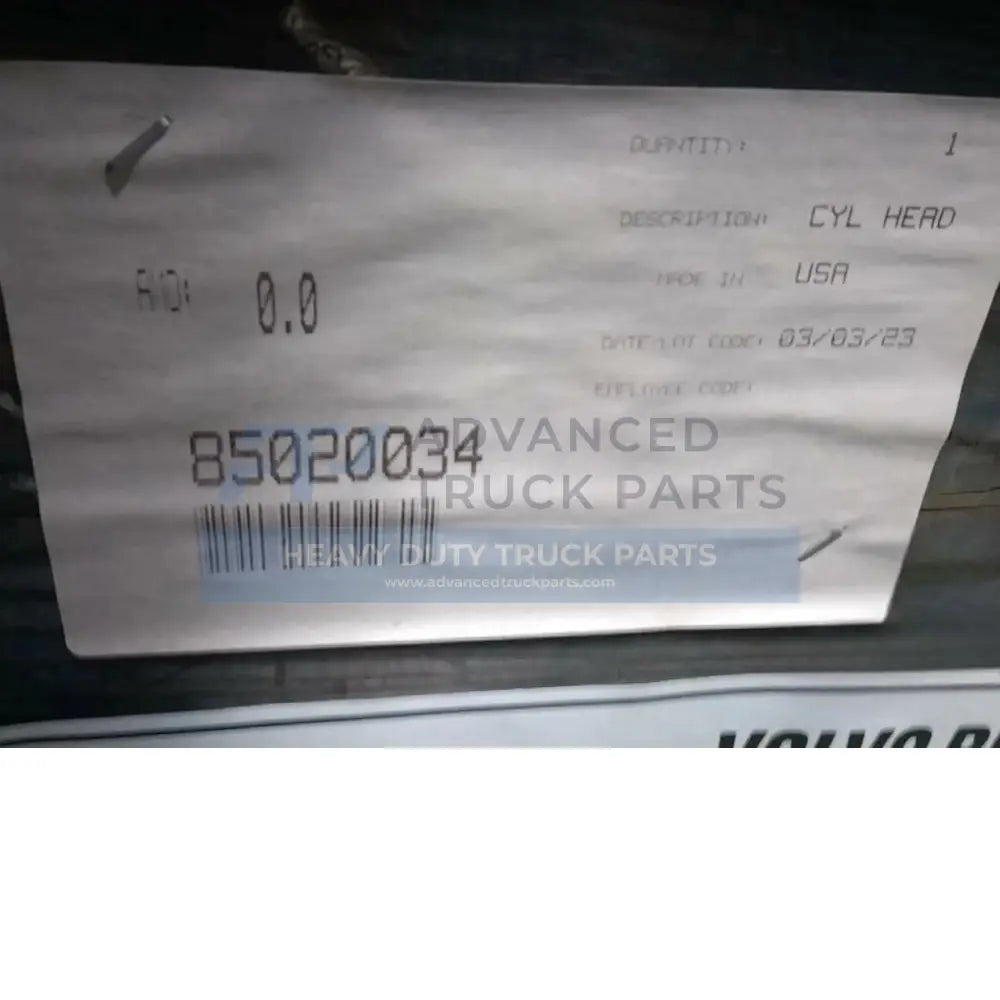 85020034 Genuine Mack Cylinder Head - Truck To Trailer