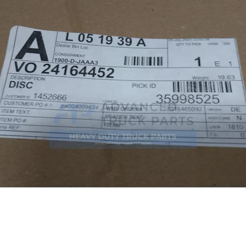 Genuine Mack Disc - Discs