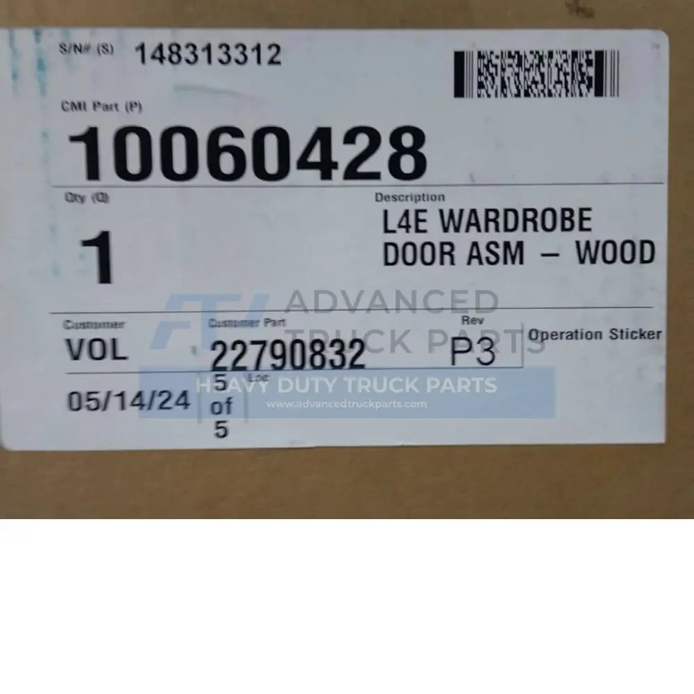 22790832 Genuine Mack Door - Truck To Trailer
