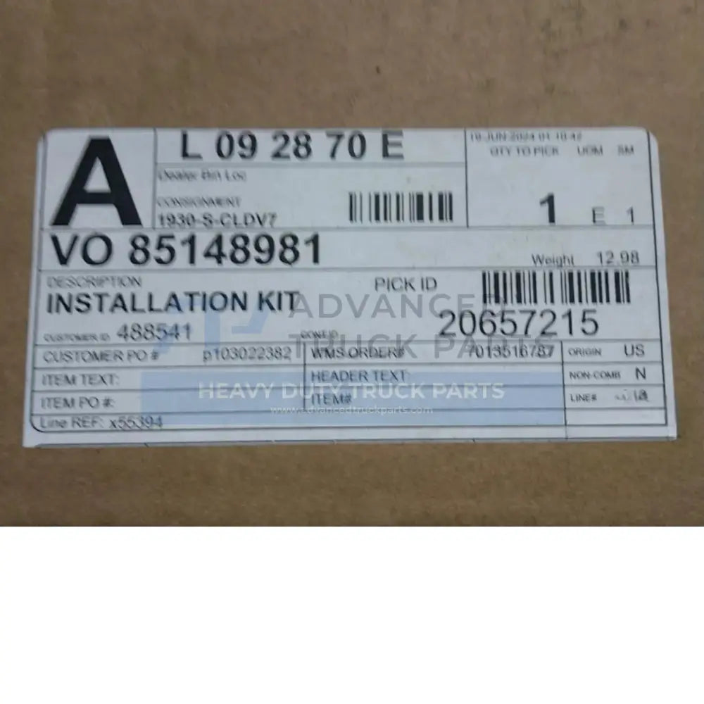 85148981 Genuine Mack Installation Kit - Truck To Trailer
