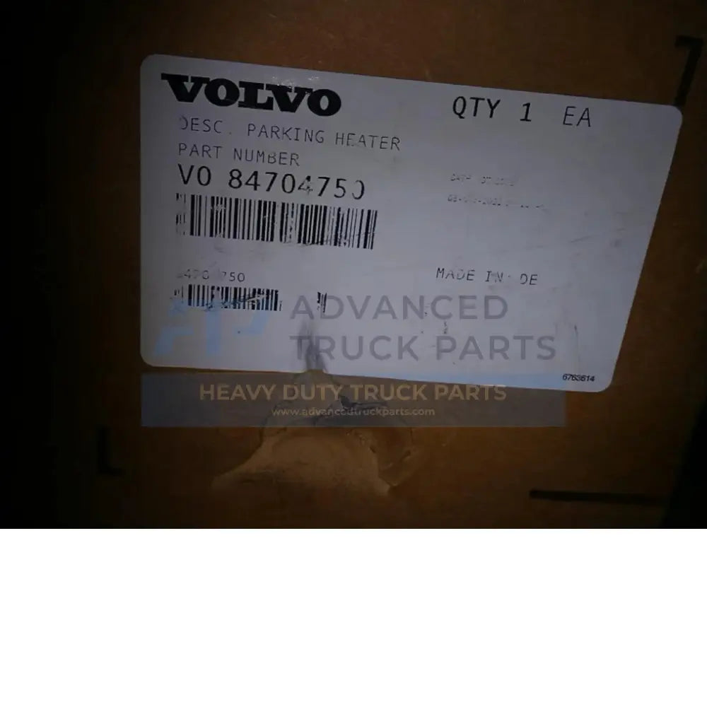 84704750 Genuine Mack Parking Heater - Truck To Trailer