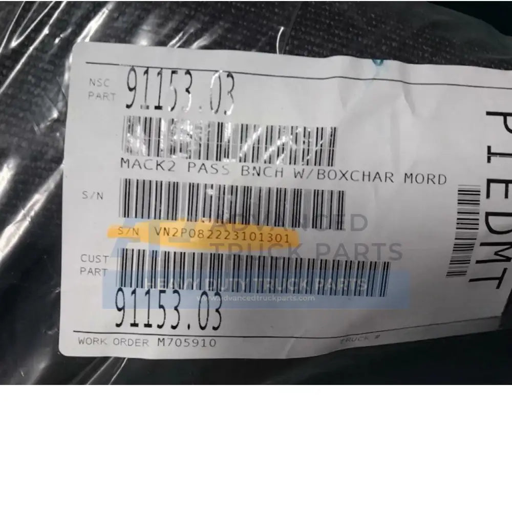 23737242 Genuine Mack Seat - Truck To Trailer