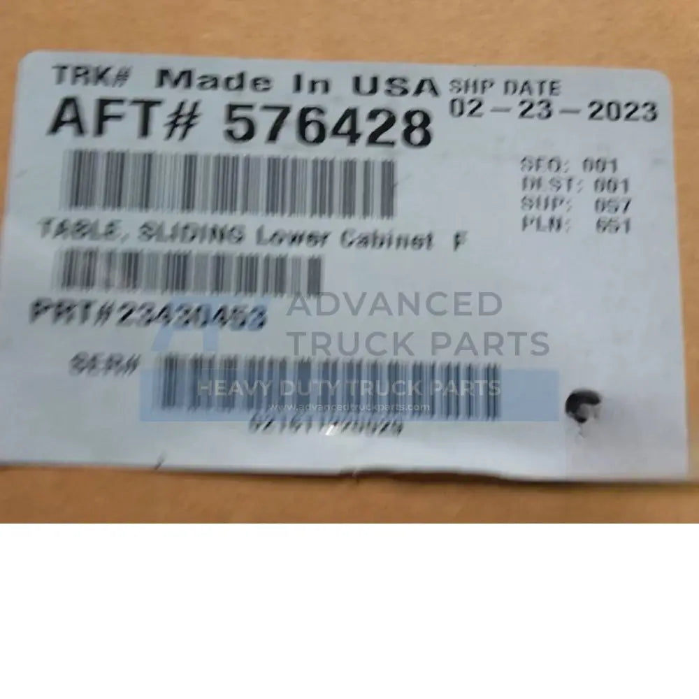 23430453 Genuine Mack Table - Truck To Trailer