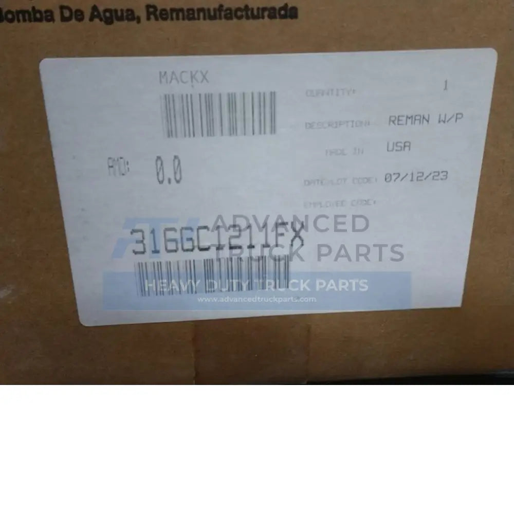 Genuine Mack Water Pump - WATER PUMP