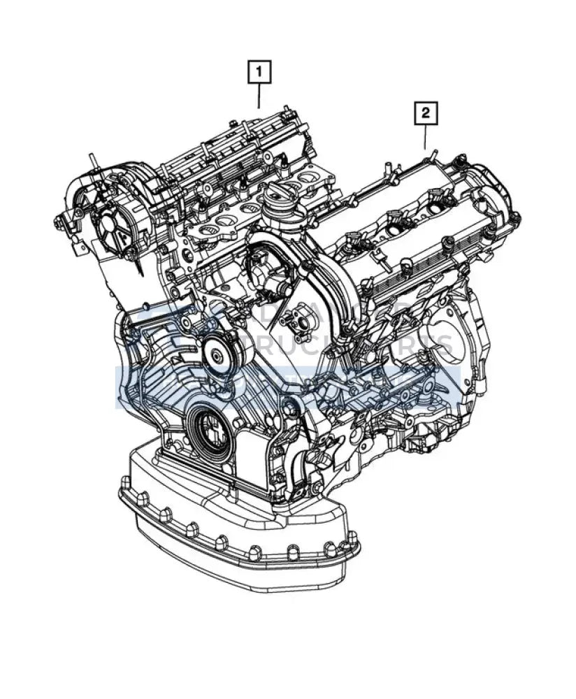 05158052Ag Genuine Mopar 3.0L V6 Turbo Diesel Long Block Engine