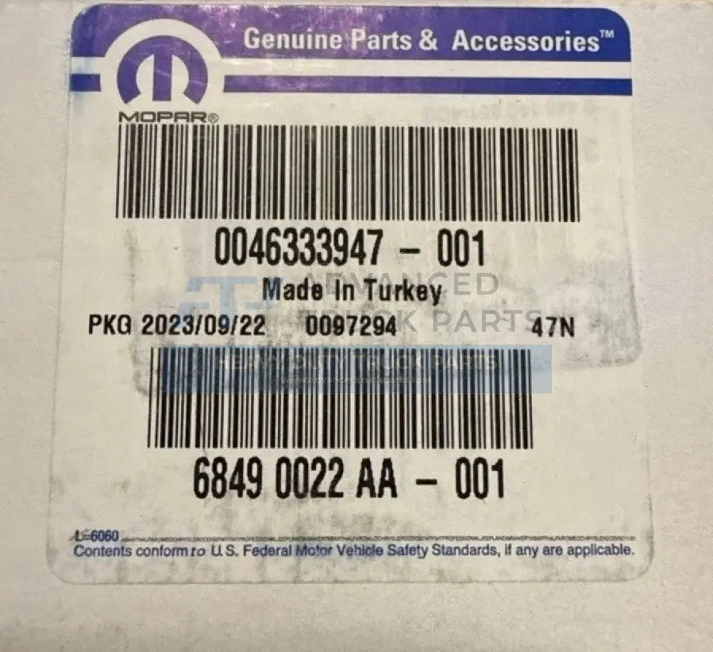Genuine Mopar Fuel Injector Set Of 6 - FUEL INJECTOR