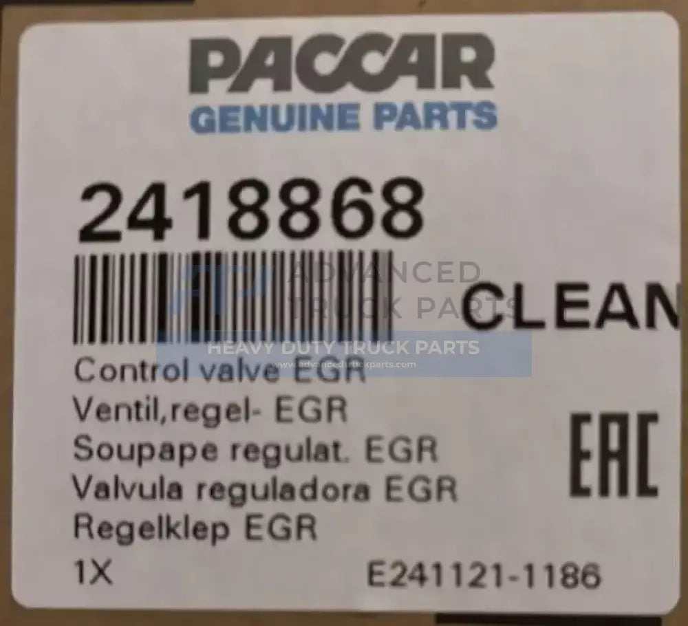 2418868 Genuine Paccar EGR Control Valve