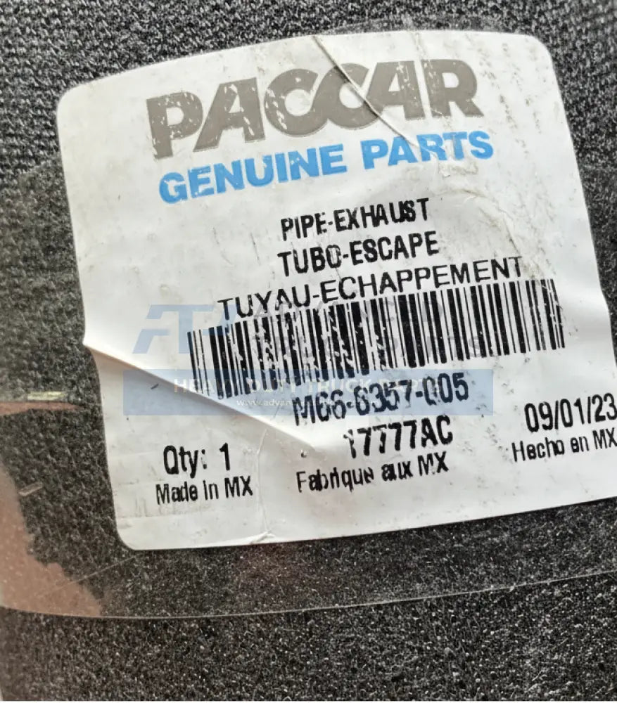 Genuine Paccar Exhaust Pipe - Exhaust Pipes