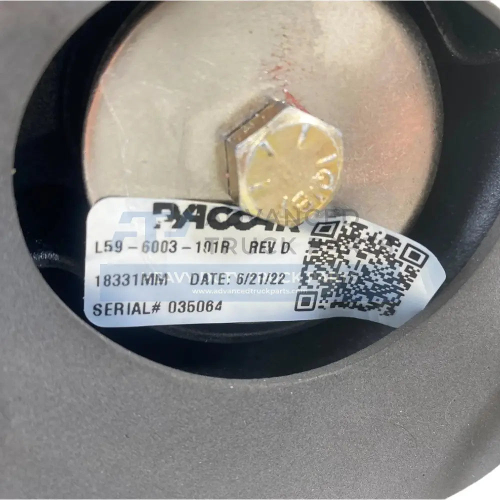 L59-6003-101R Genuine Paccar Mirror-Hood Aero Non-Heat Blk Rh
