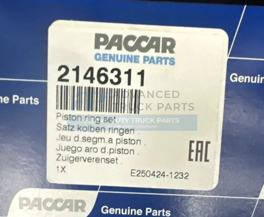 2146311PE Genuine Paccar Piston Ring Set