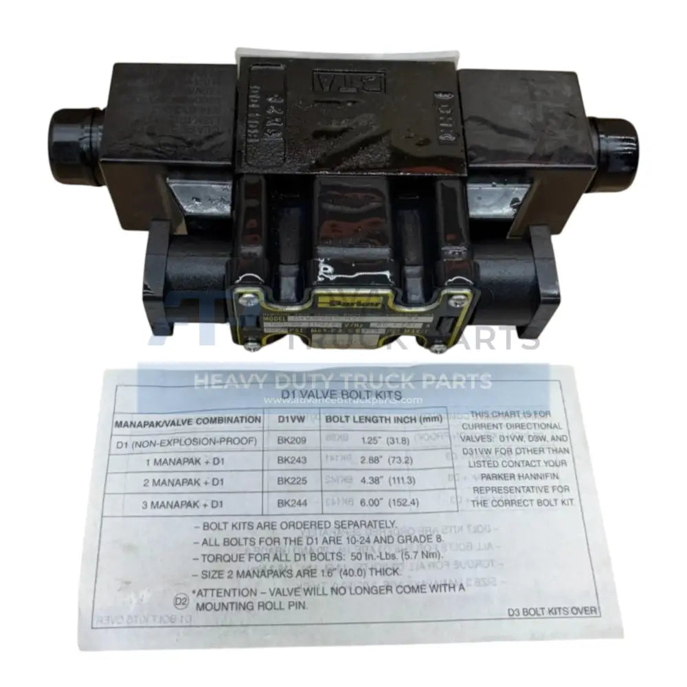Genuine Parker Valve Hydraulic Directional Control 120/60 - 110/50V - Valves