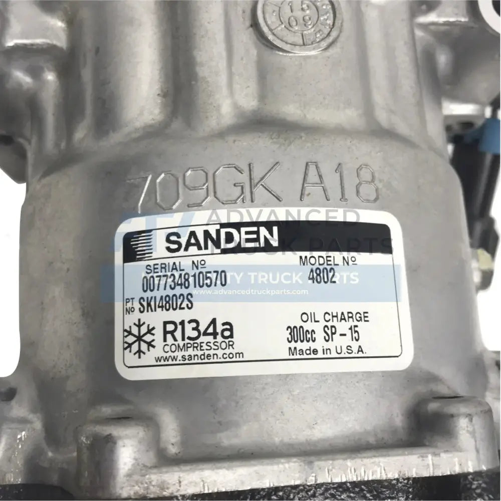 22-65770-000 Sanden 4802S A/C Compressor For Freightliner Cascadia