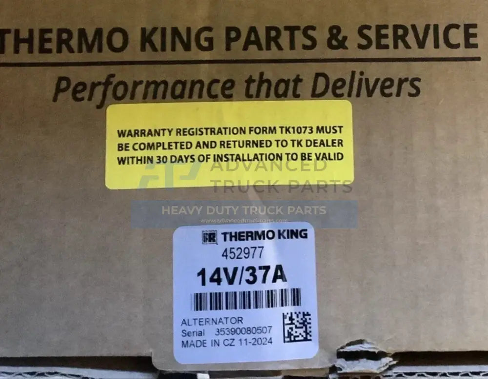 452977 Genuine Thermo King Alternator 14V 37A
