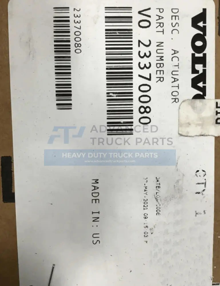 23370080 Genuine Volvo Actuator - Truck To Trailer