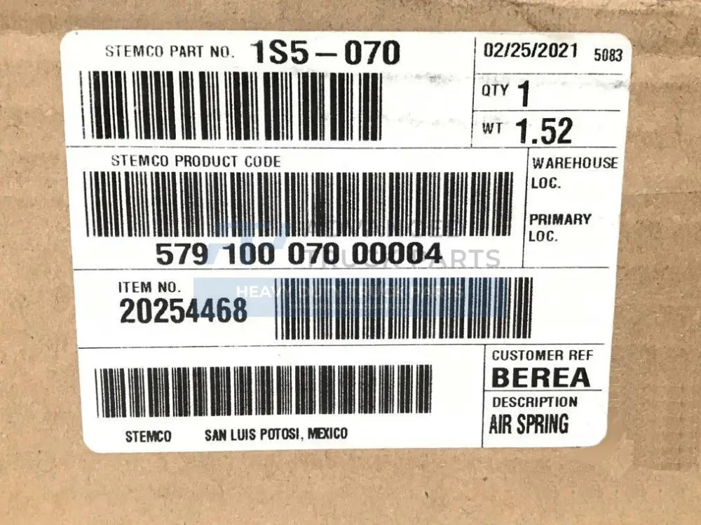 8169029 Genuine Volvo Air Spring - Truck To Trailer