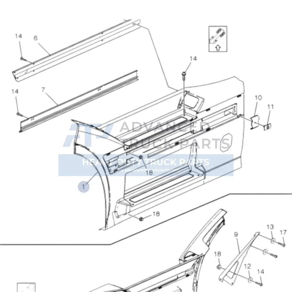 20500441 Genuine Volvo Chassis Fairing - Truck To Trailer
