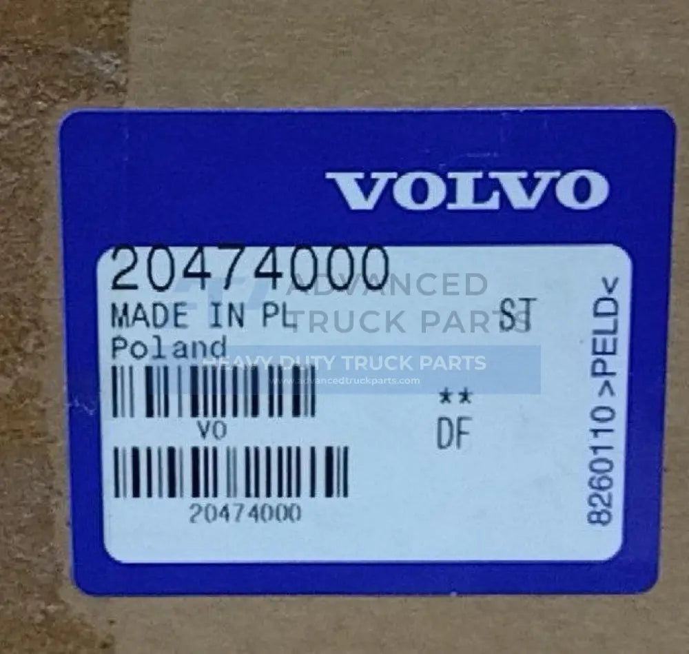 20474000 Genuine Volvo Delivery Pipe - Truck To Trailer