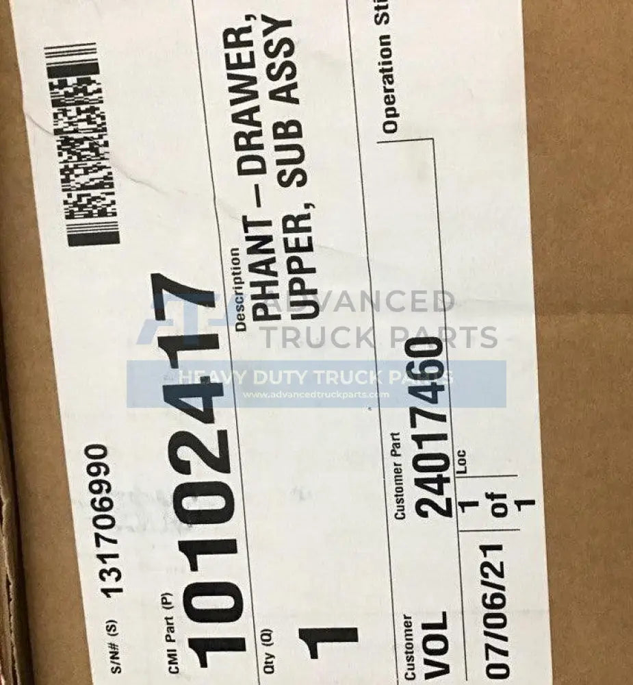24017460 Genuine Volvo Drawer - Truck To Trailer