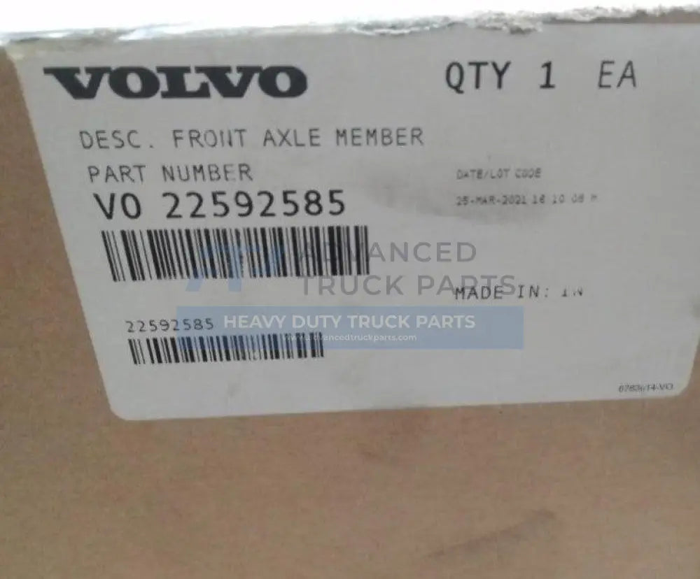 22592585 Genuine Volvo Front Axle Member - Truck To Trailer