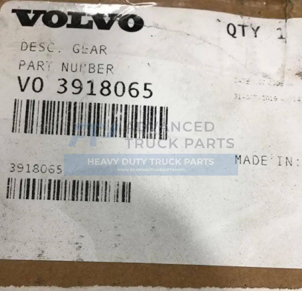 3918065 Genuine Volvo Gear - Truck To Trailer