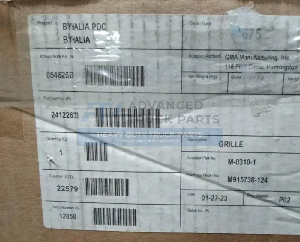 24122633 | Genuine Volvo Grille - Truck To Trailer