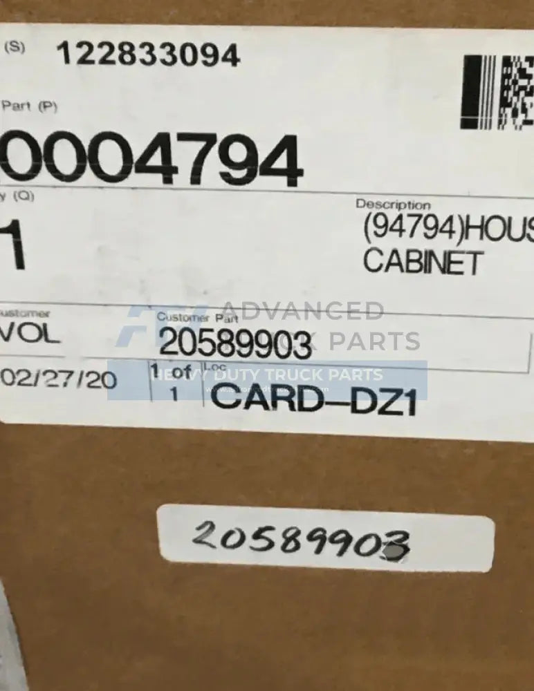 20589903 Genuine Volvo Housing - Truck To Trailer
