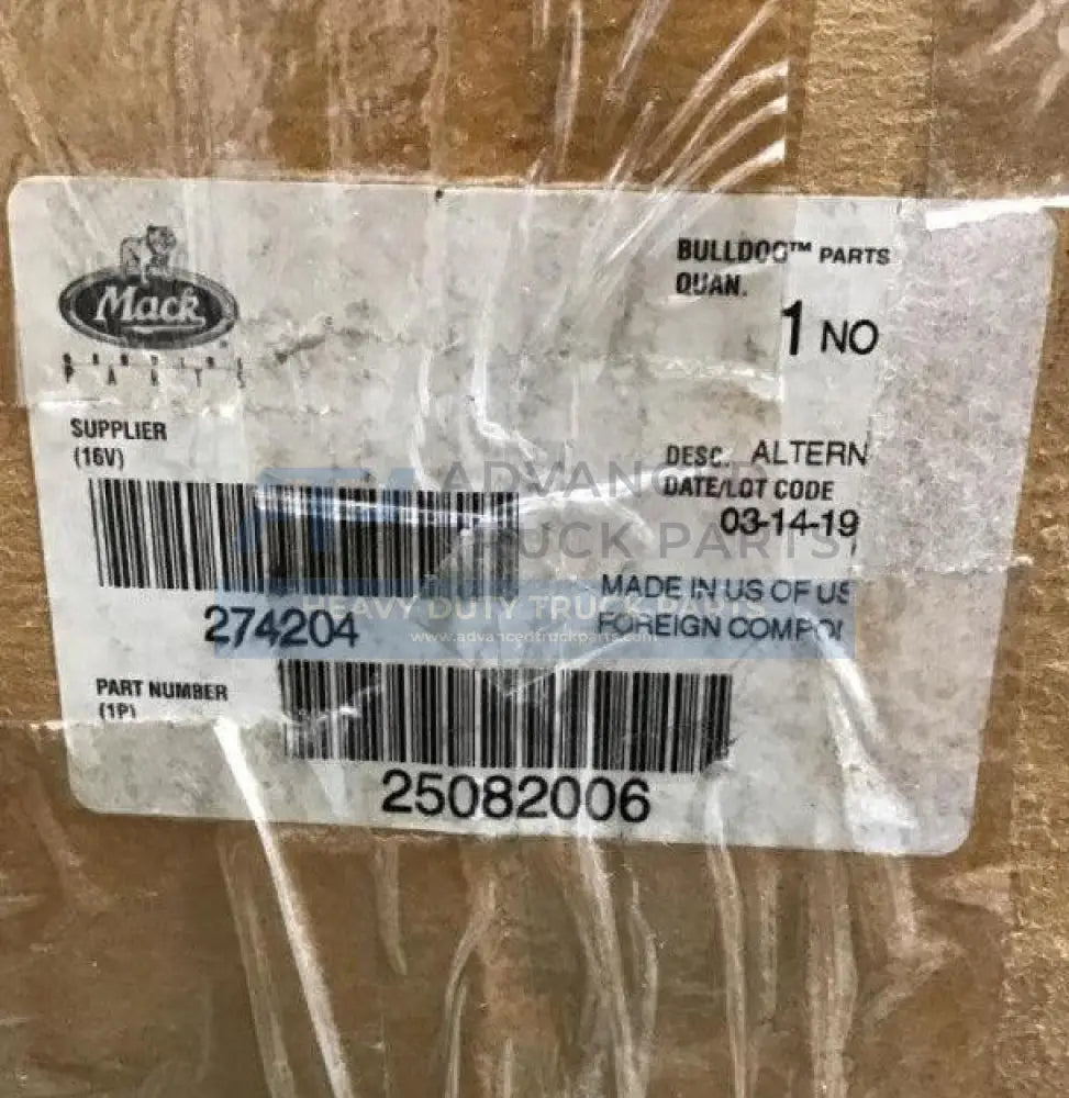 25082006 Genuine Volvo/Mack Alternator - Truck To Trailer