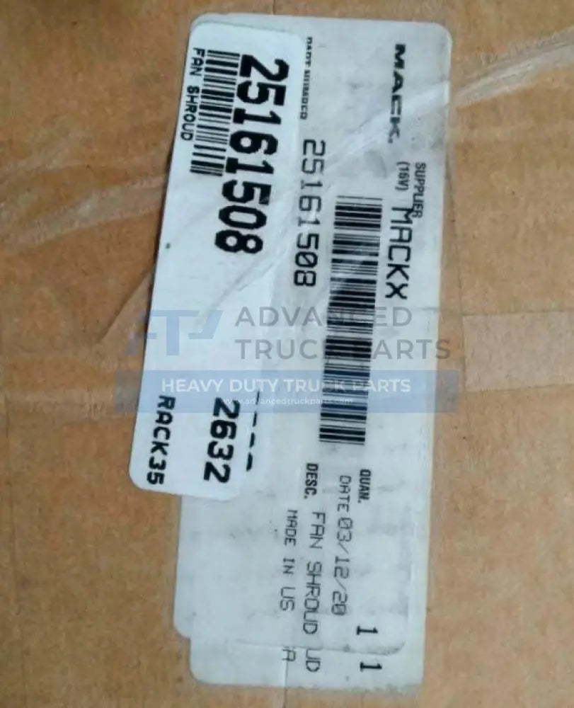 25161508 Genuine Volvo/Mack Fan Shroud - Truck To Trailer