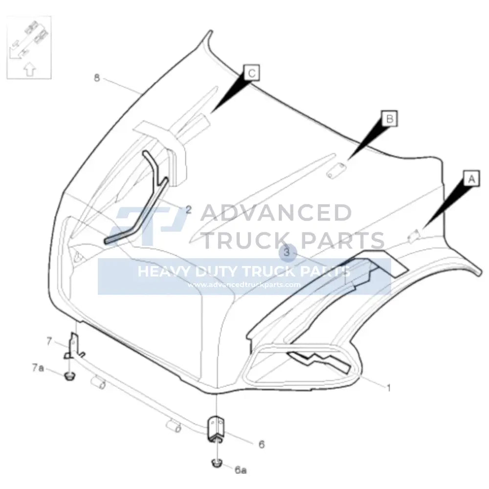 25192682 Genuine Volvo/Mack Fender - Truck To Trailer