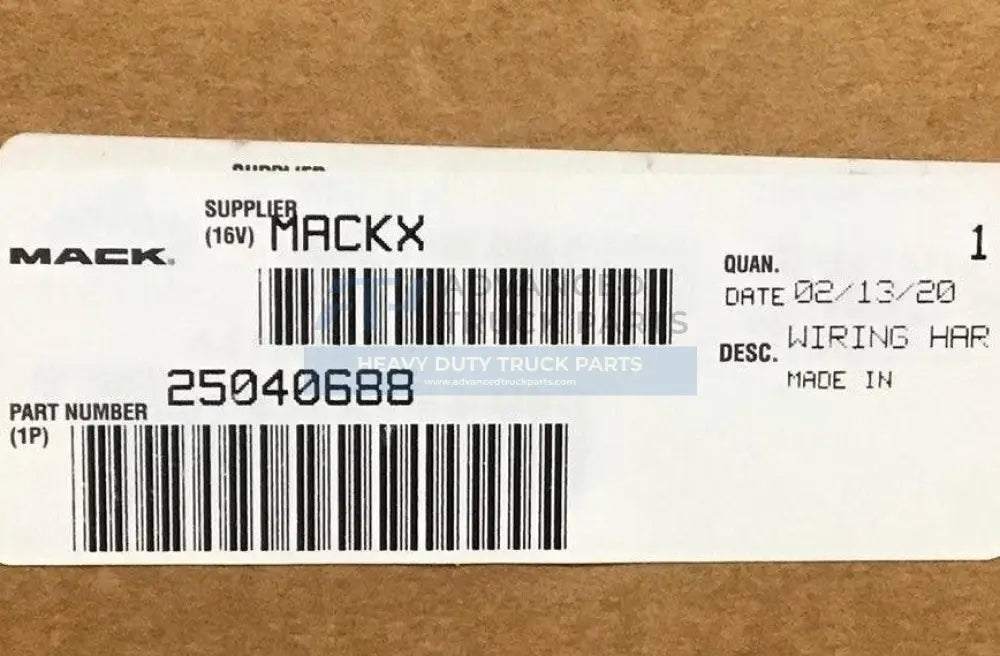 25040688 Genuine Volvo/Mack Wiring Harness - Truck To Trailer