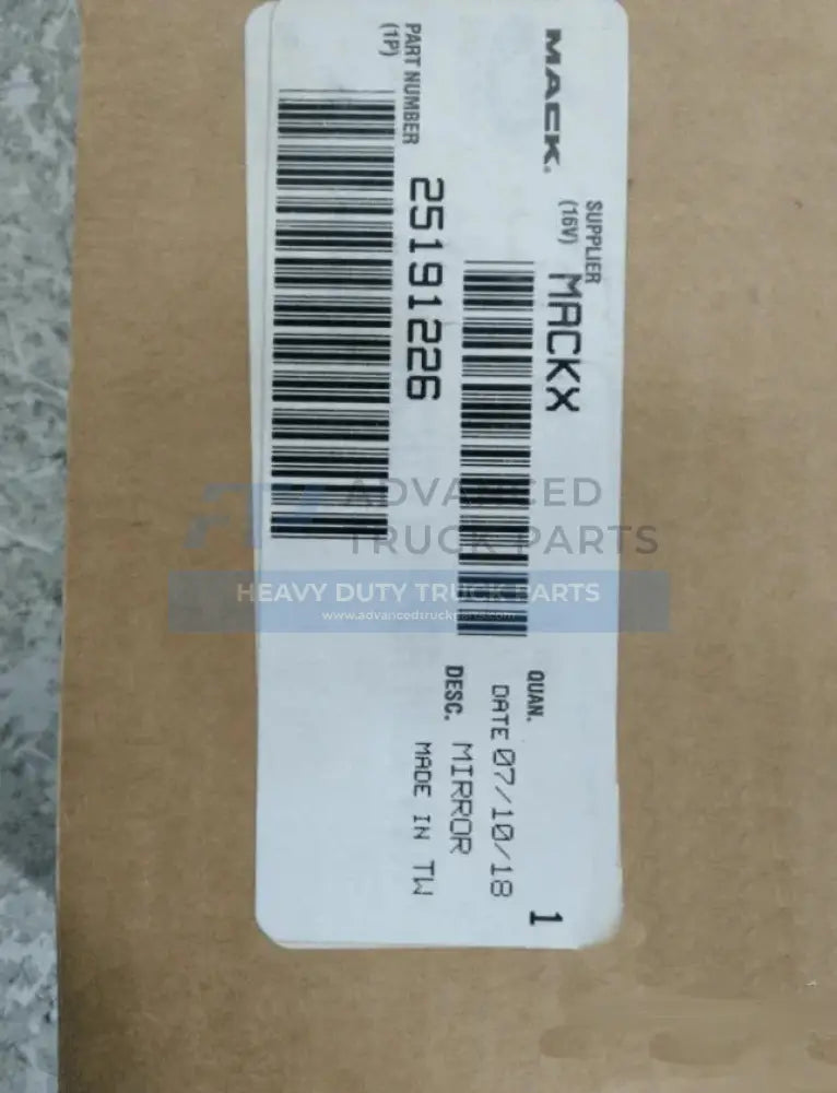 25191226 Genuine Volvo Mirror - Truck To Trailer