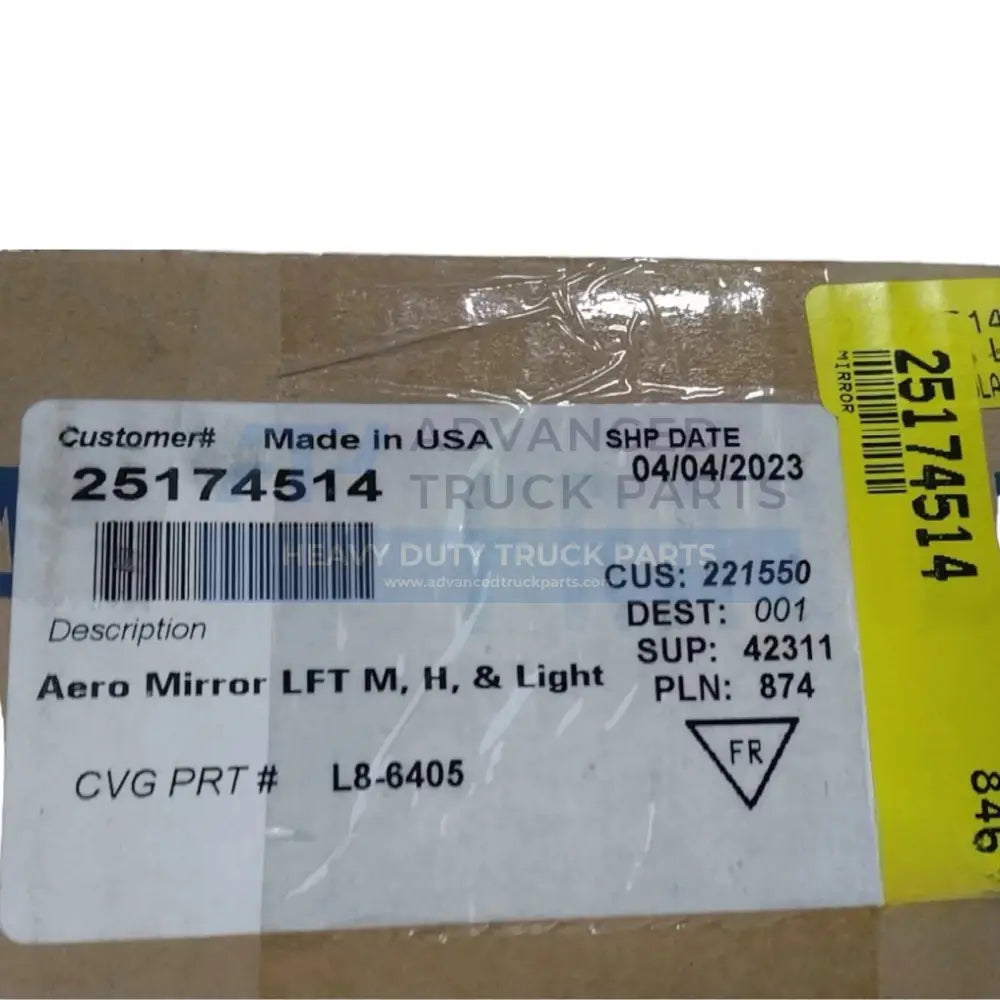 25174514 Genuine Volvo Mirror - Truck To Trailer