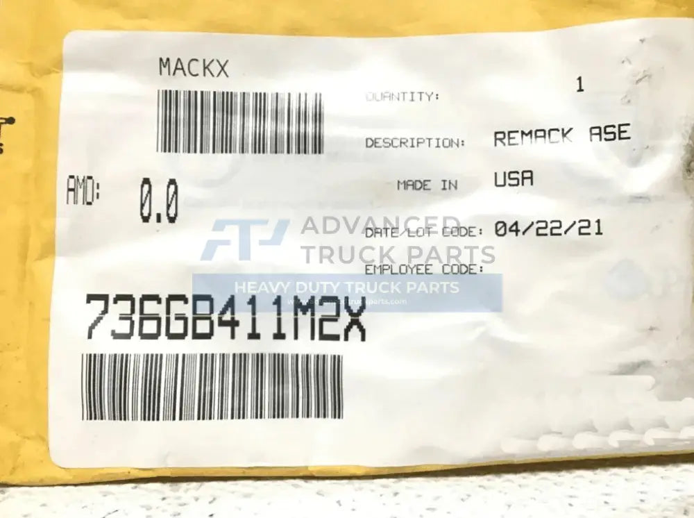 736GB411M2X Genuine Volvo Remack Aset-Cegr Nozzle - Truck To Trailer