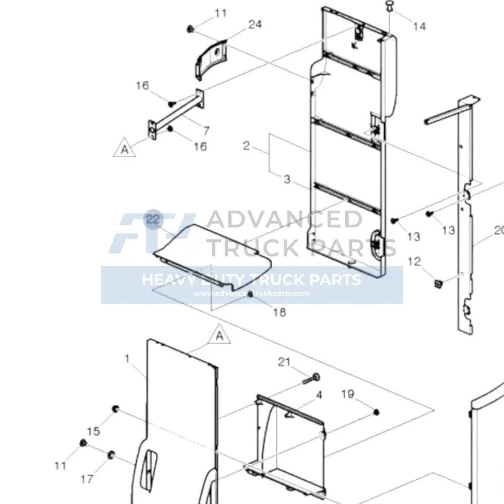84702125 Genuine Volvo Right Lower Shelf - Truck To Trailer