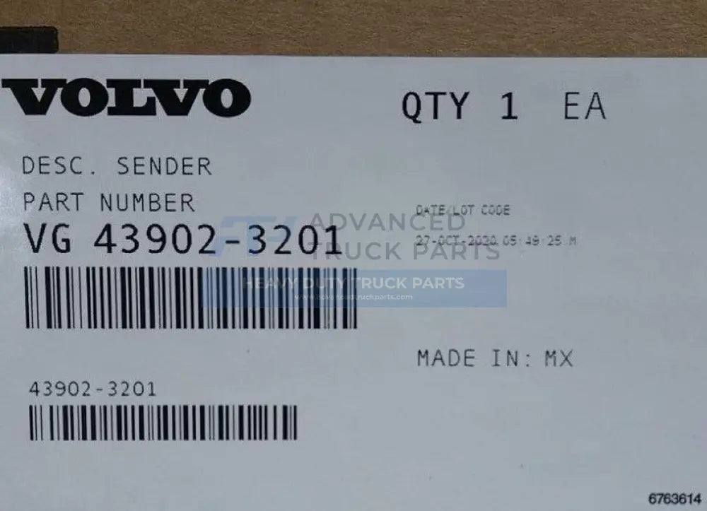 43902-3201 Genuine Volvo Sender - Truck To Trailer